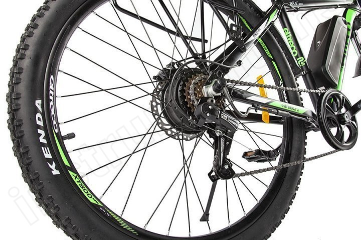 Электровелосипед (велогибрид) черно-зеленый Eltreco XT 800 new - фото 4